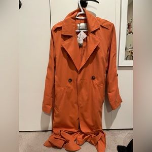 NWT “STRADIVARIUS” ORANGE TRENCH COAT